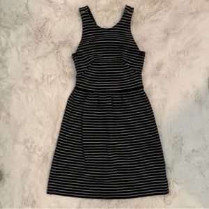 Madewell black and white stripped dress, size XXS
